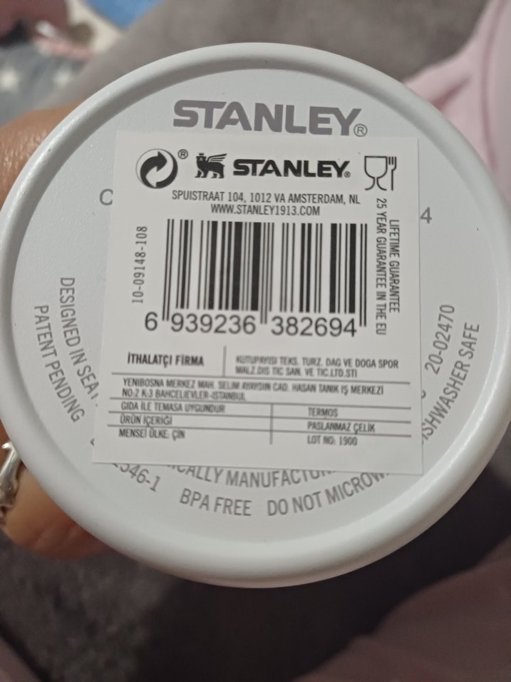 Beyaz ve Gri Stanley termos - Görsel 5