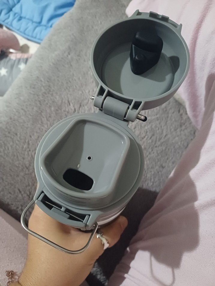 Beyaz ve Gri Stanley termos - Görsel 4