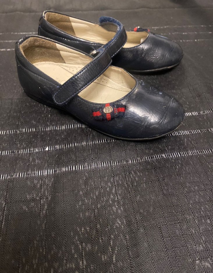 Kız Çocuk Lacivert Tokalı Babet Ayakkabı - Görsel 3