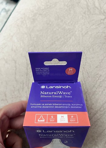 Lansinoh NaturalWave Bebek Biberon Emziği M - Görsel 5