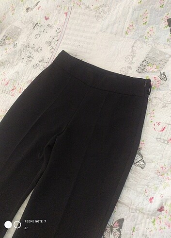 s Beden siyah Renk Kadı kumaş pantolon 