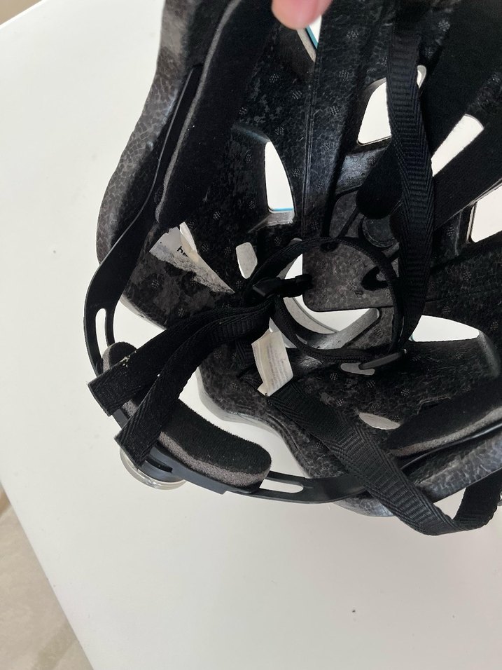 Mavi Siyah Bisiklet Kaskı Velcro Bantlı - Görsel 4