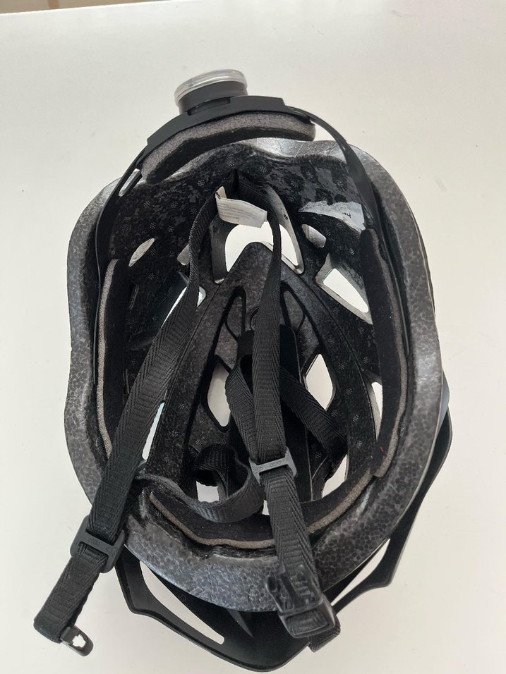 Mavi Siyah Bisiklet Kaskı Velcro Bantlı - Görsel 5