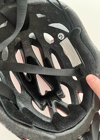 Kırmızı Biker Motosiklet Kaskı Velcro - Görsel 5