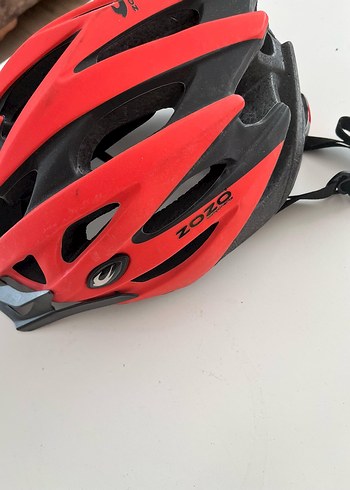 Kırmızı Biker Motosiklet Kaskı Velcro - Görsel 4