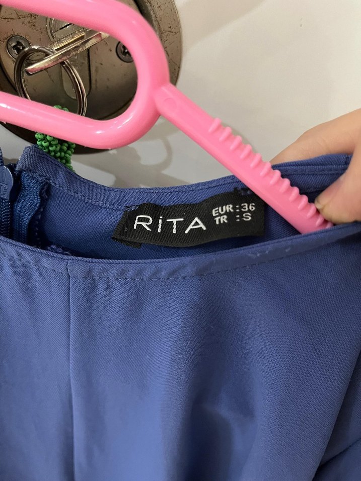 Kemer Detaylı Lacivert Ofis Bluzu - Görsel 5