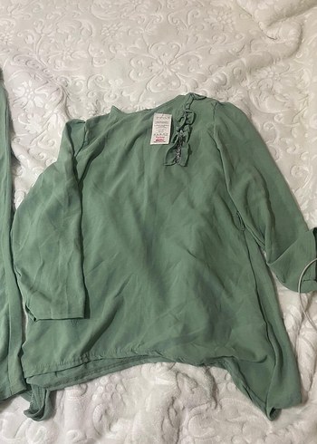 Pastel Yeşil Rahat Kadın tunik takımı - Görsel 2