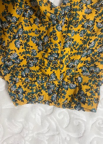 Sarı Çiçek Desenli Bol Kesim Kız Eşofman Altı - Görsel 5