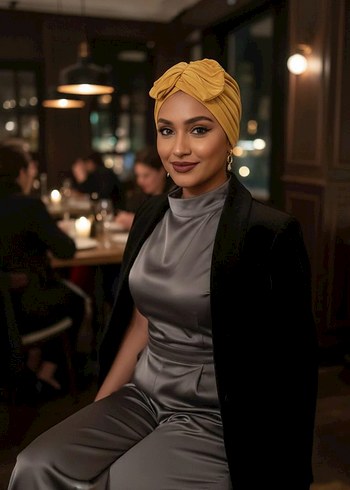 Camel Renkli Pamuklu Bohem Drapeli Kadın Bone - Görsel 2