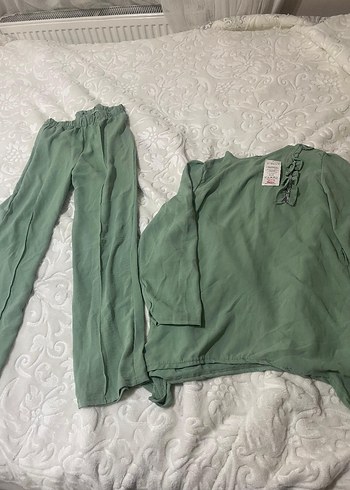 Kadın Haki Uzun Kollu Minimalist Takım - Görsel 2