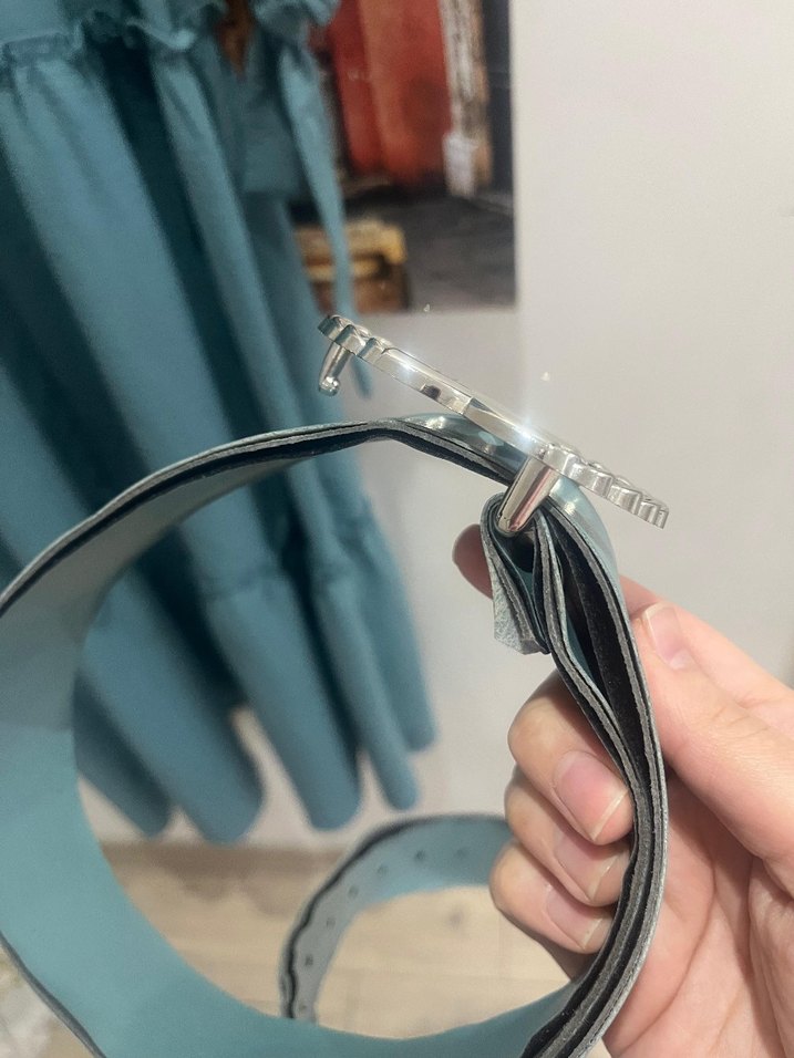 Bel Detaylı Uzun Kollu Kadın Elbise - Görsel 4