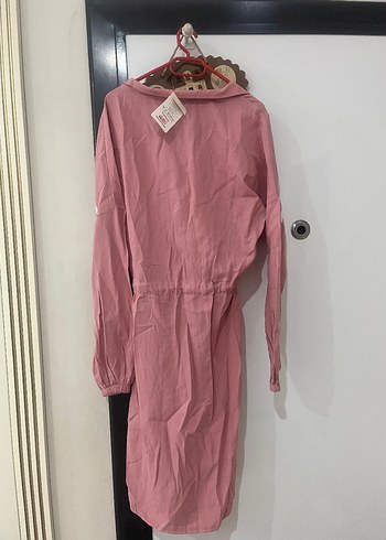 Pembe Bağcıklı Uzun Kollu Kadın Tunik - Görsel 6