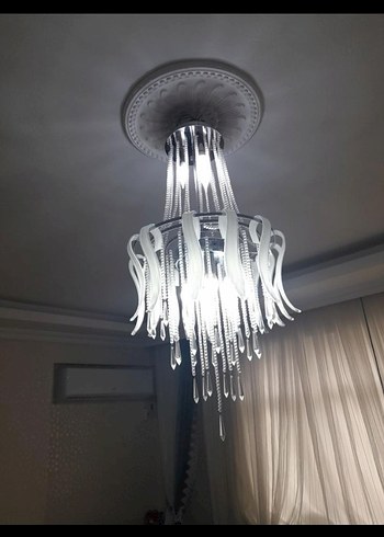 Beyaz Kristal Sarkıt Avize - Görsel 3