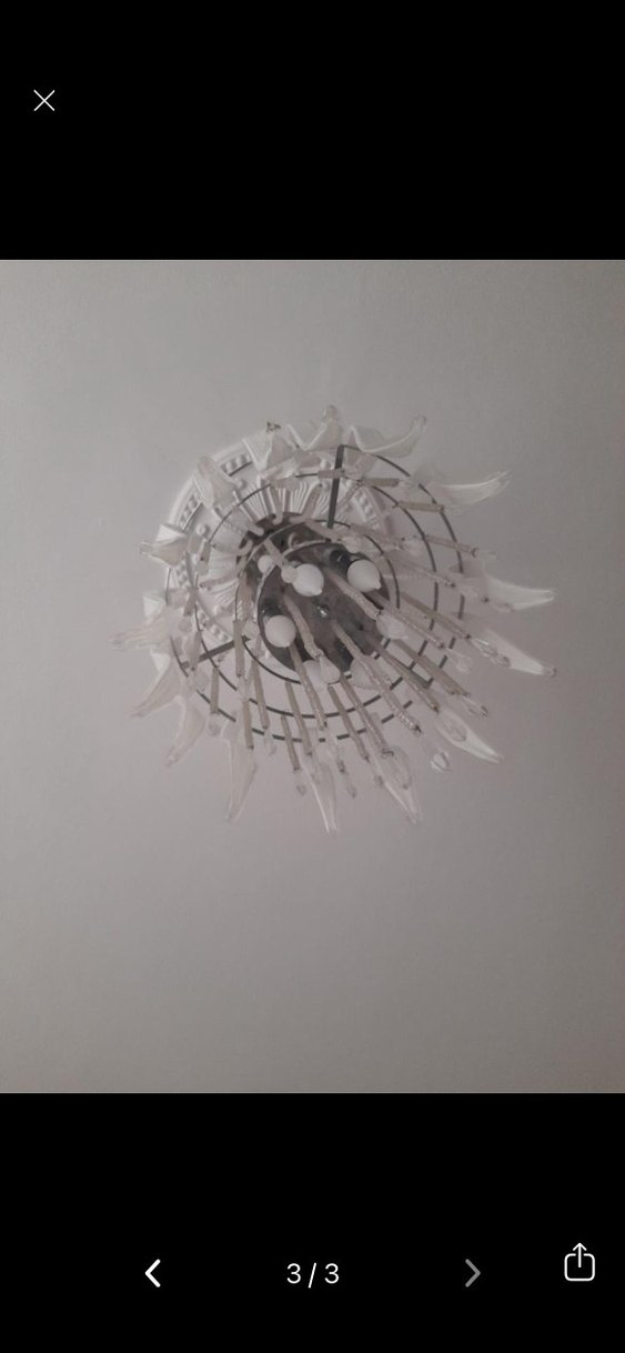 Beyaz Kristal Sarkıt Avize - Görsel 2