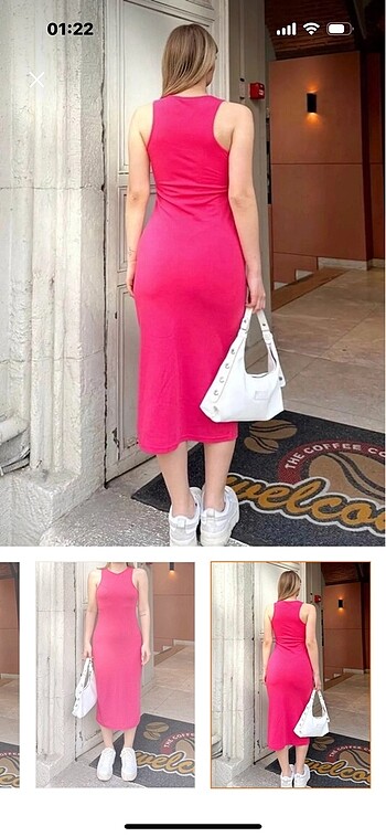 Trendyol & Milla Pembe midi boy elbise