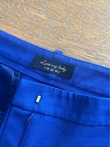 42 Beden mavi Renk Love My Body Saks Pantolon