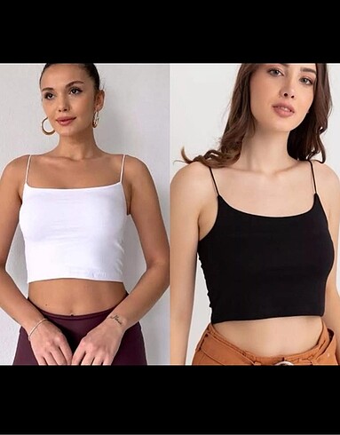 İnce askılı crop