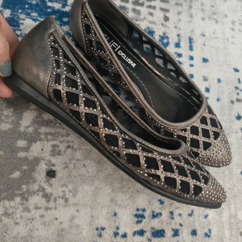 taşlı gri renk yanları transparan pencere detaylı babet - Görsel 2