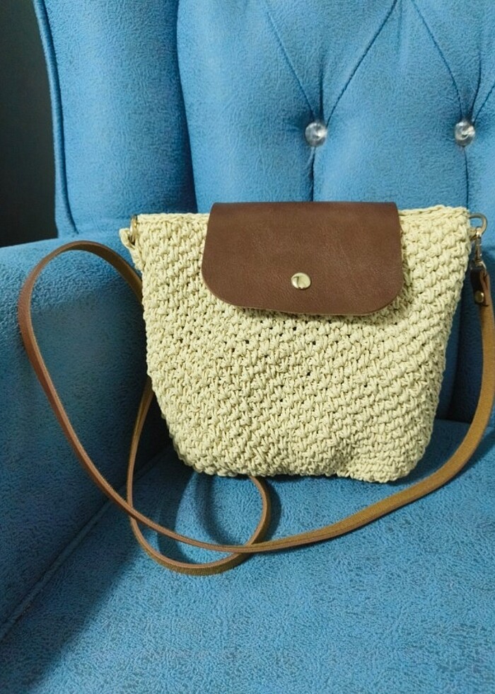 El örgüsü omuz kol çantası - Görsel 2