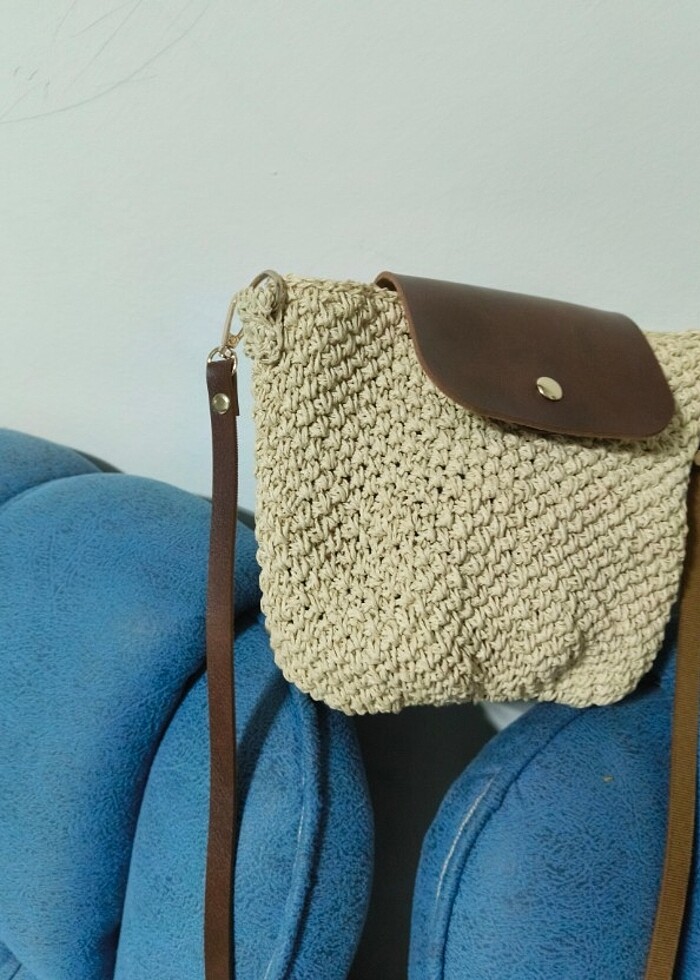 El örgüsü omuz kol çantası - Görsel 4