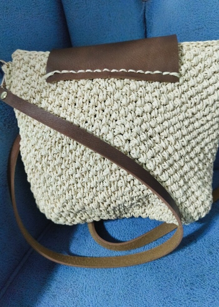 El örgüsü omuz kol çantası - Görsel 5