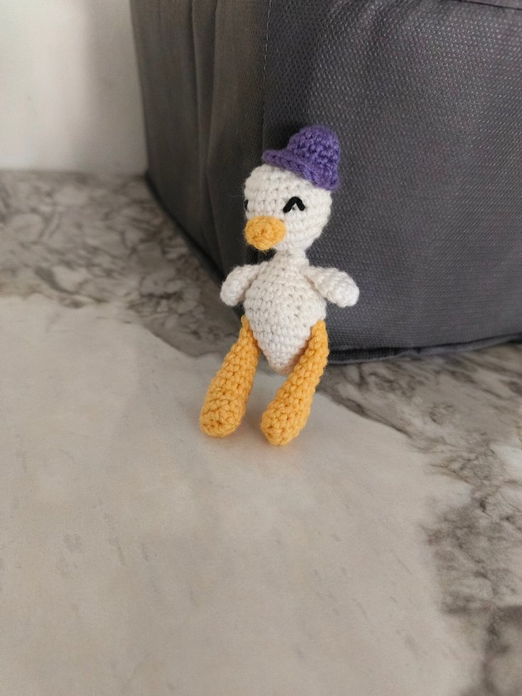 Renkli Örgü Ördek Peluş Oyuncak - Görsel 2