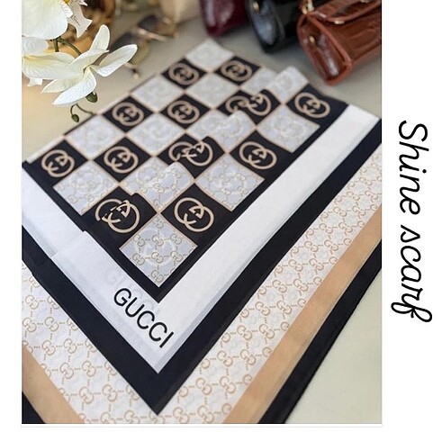 Gucci Krep ipeksi eşarp