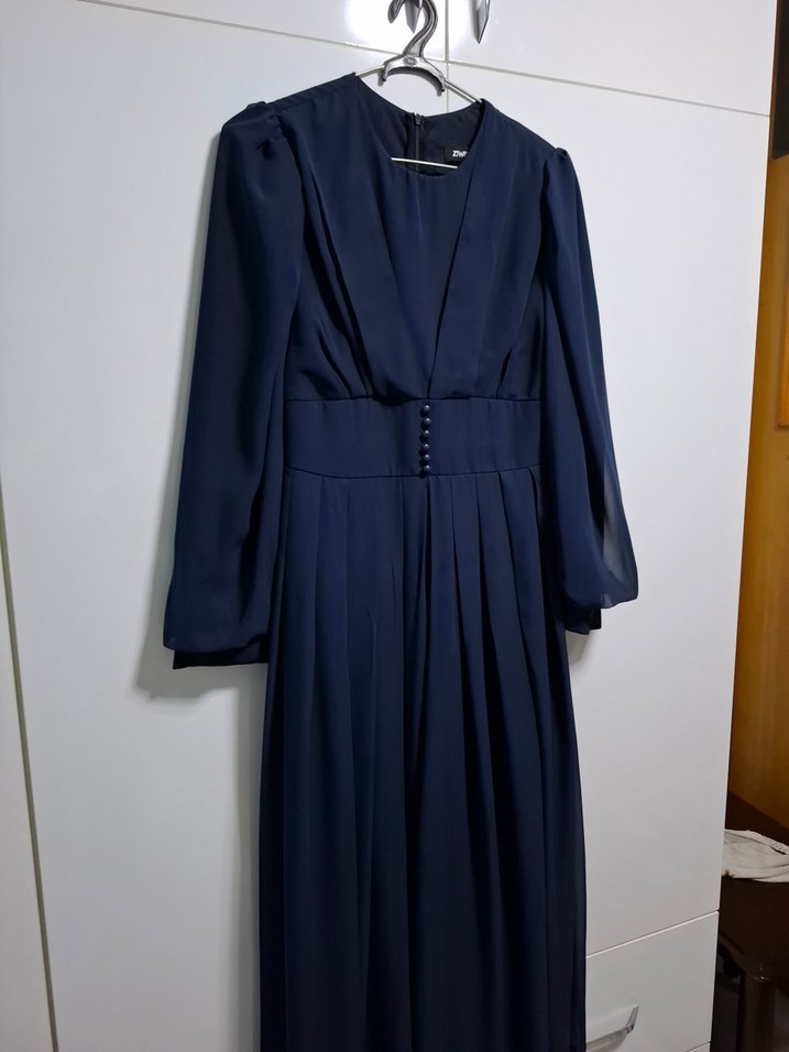 şifon tesettür elbise - Görsel 4