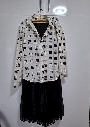 Siyah Pilili Uzun Kadın Etek - Görsel 7