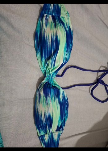 Turkuaz Mini Bağcıklı bikini takım - Görsel 2