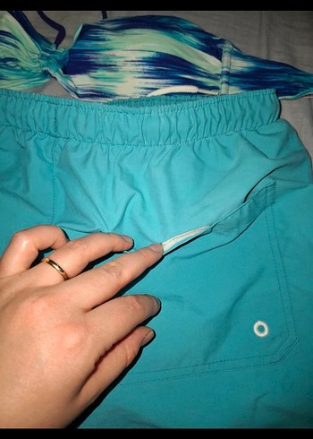 Turkuaz Mini Bağcıklı bikini takım - Görsel 6