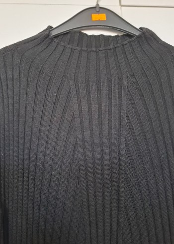 Boğazlı Gri Kadın Triko elbise - Görsel 2