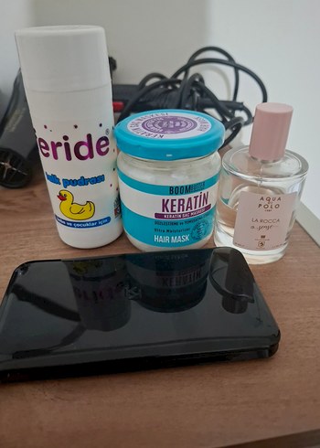 Keratin Saç Maskesi, Bebek Pudrası ve Parfüm Seti - Görsel 2
