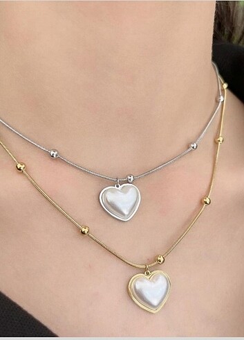 Çelik kalplı kolyeler  - Görsel 3