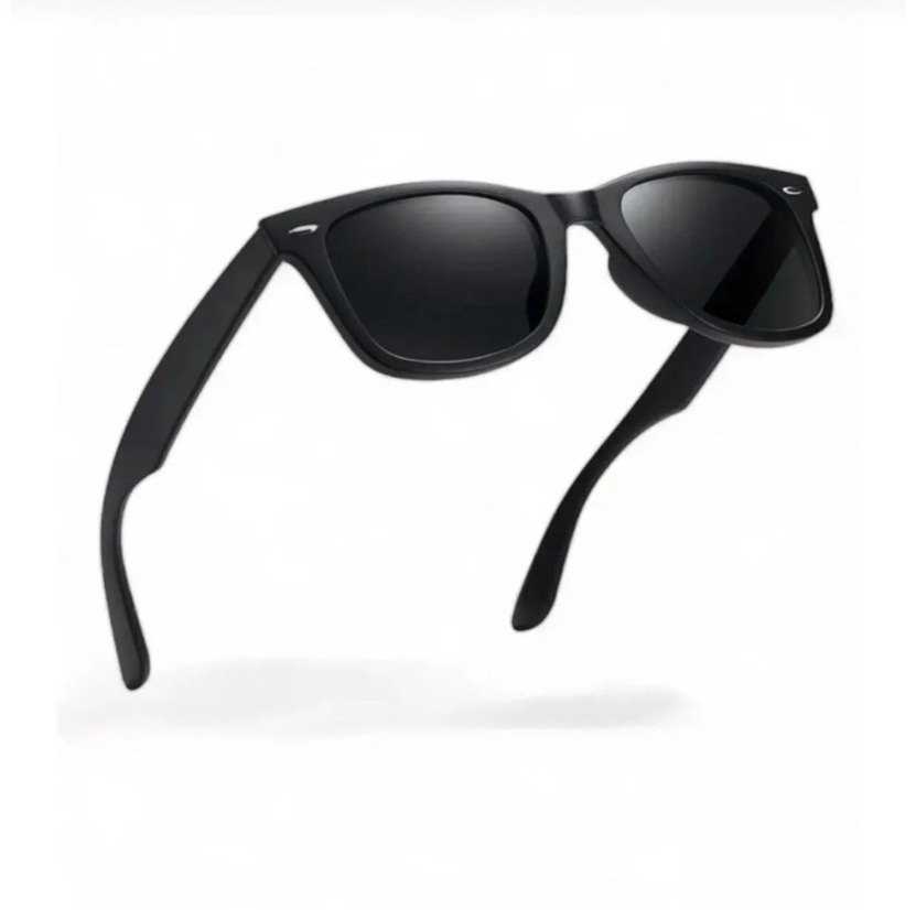 Parlak Siyah Transparan Kadın Güneş Gözlüğü - Görsel 3