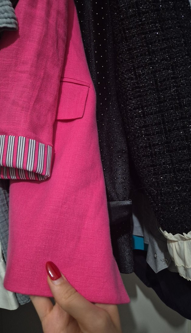 Kadın Pembe Uzun Kesim Blazer Takım - Görsel 5