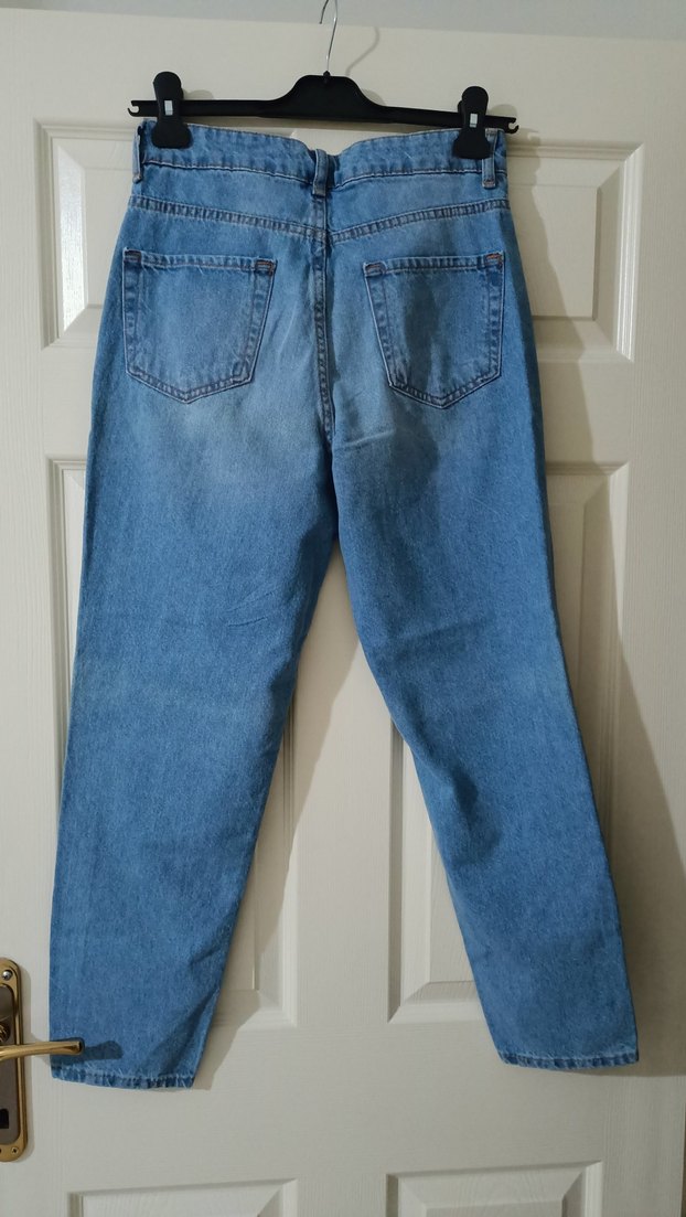 Mavi Yırtık Detaylı Denim Pantolon - Görsel 5