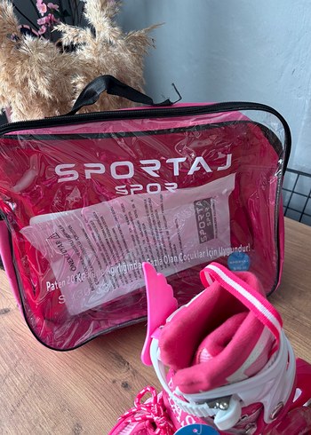 tek ebat Beden pembe Renk Pembe Bağcıklı Spor Patenler