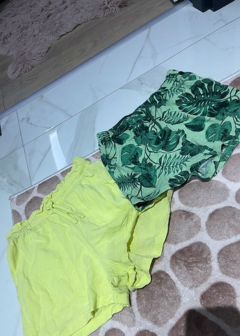 Erkek Çocuk Pastel Yeşil Desenli Şort - Görsel 2