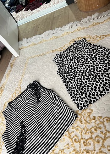 Dantel Detaylı Zebra Desenli Mini Hamile Eteği - Görsel 2