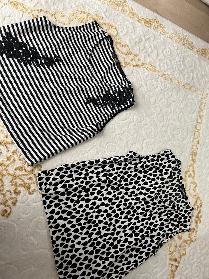 Dantel Detaylı Zebra Desenli Mini Hamile Eteği - Görsel 3