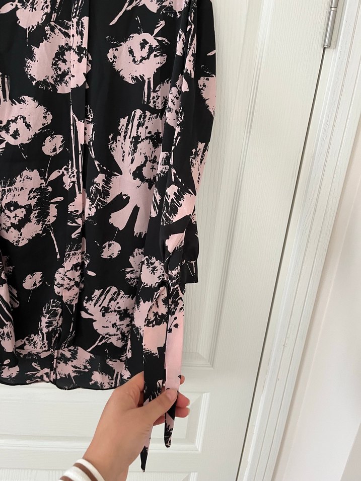 Uzun Bağlamalı Desenli Hamile Etek - Görsel 3