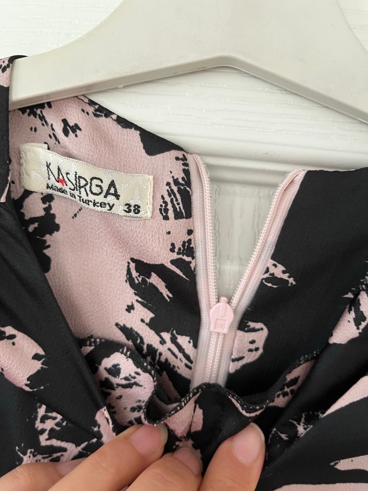 Uzun Bağlamalı Desenli Hamile Etek - Görsel 5