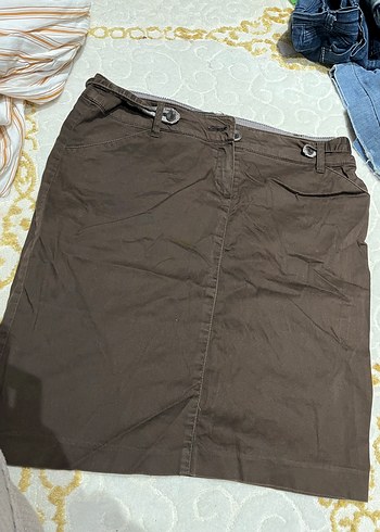 MNG Basics Kahverengi Deri Biker Kadın Eldiveni - Görsel 3