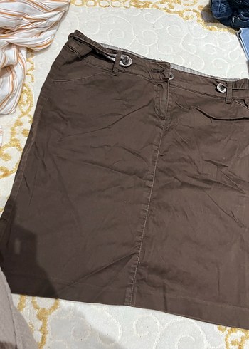 MNG Basics Kahverengi Deri Biker Kadın Eldiveni - Görsel 2