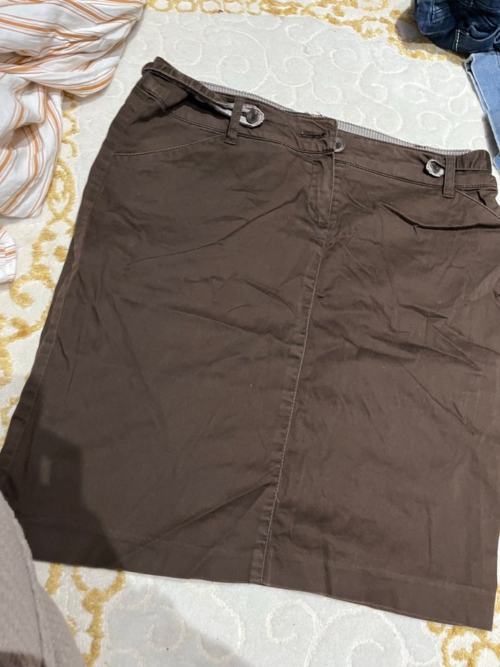 MNG Basics Kahverengi Deri Biker Kadın Eldiveni - Görsel 2