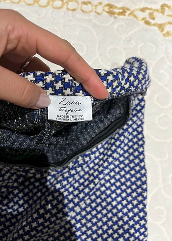 Lacivert Puantiyeli Piliseli Uzun Hamile Eteği - Görsel 3