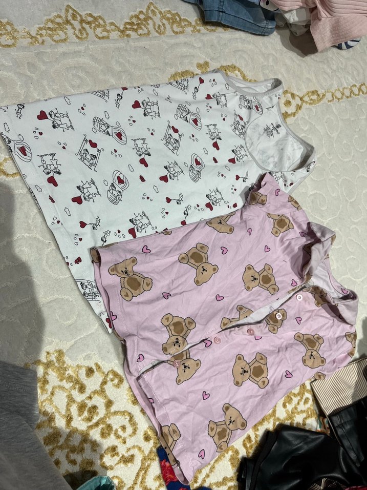 Çocuklar için Pamuklu Baskılı Uyku Kıyafetleri - Görsel 3