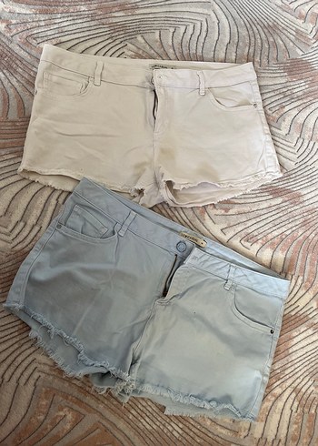 44 Beden beyaz Renk Bohem Tarzı Pamuklu Mini Şort - Rahat Kesim