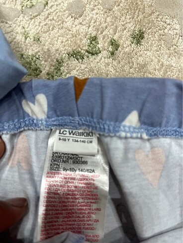 9 Yaş Beden mavi Renk Lc waikiki marka kız çocuk tshirt tayt takım